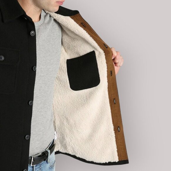 Jachs New York Sherpa Lined Wool Jacket Medium - Picture 8 of 10